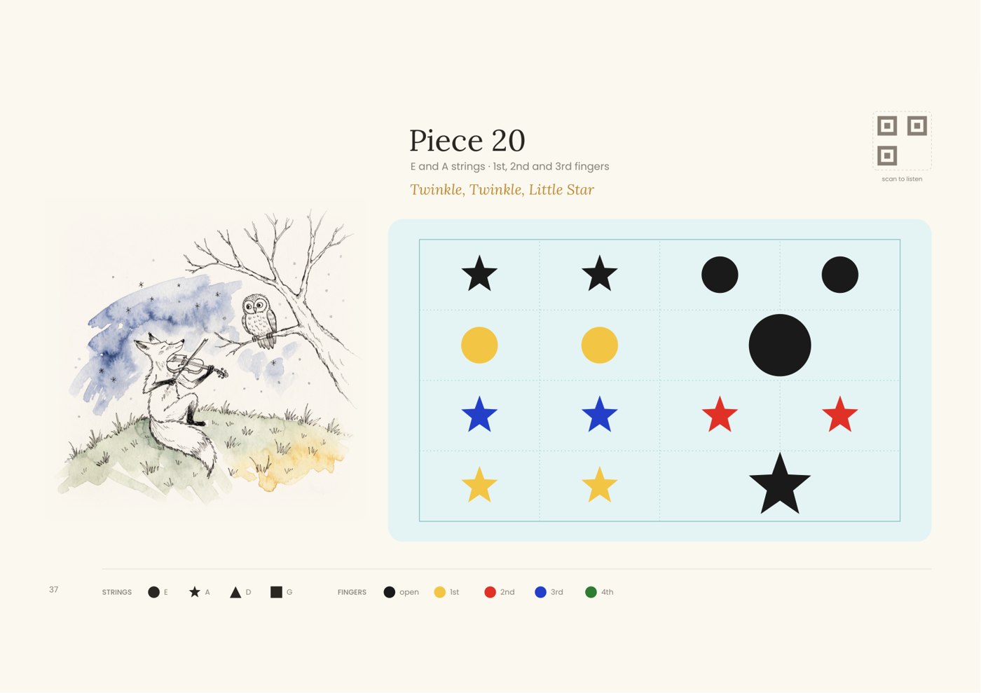 Parça 20 — Twinkle Twinkle Little Star, tilki ve baykuş